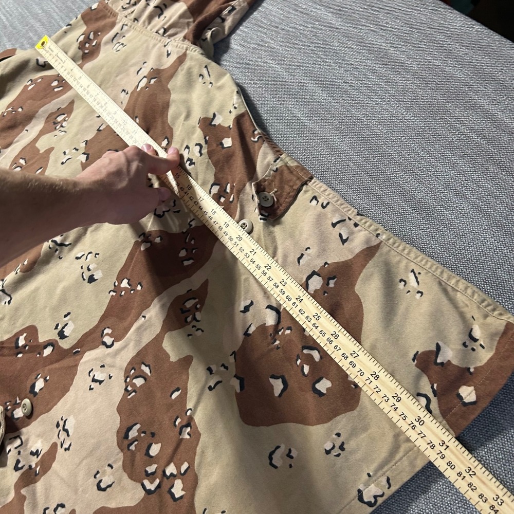 US Military Combat Coat Mens Small X-Long Tan Chocolate Chip Desert Camo Jacket - Picture 7 of 8